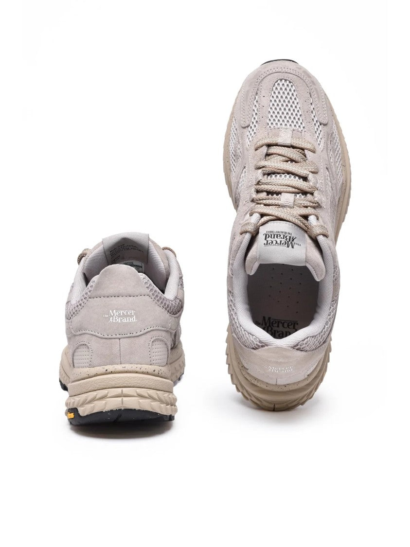 The Mercer Brand Light Grey Leather Re-Run Vibram Sneakers