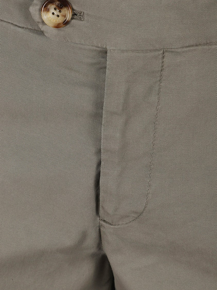Brunello Cucinelli Tailored Grey Straight-Leg Trousers With Refined Details
