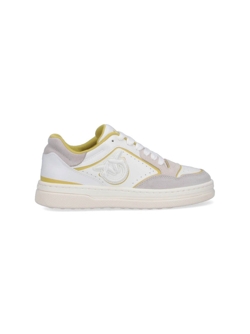 Pinko Logo Low-Top Sneakers – White/Nylon