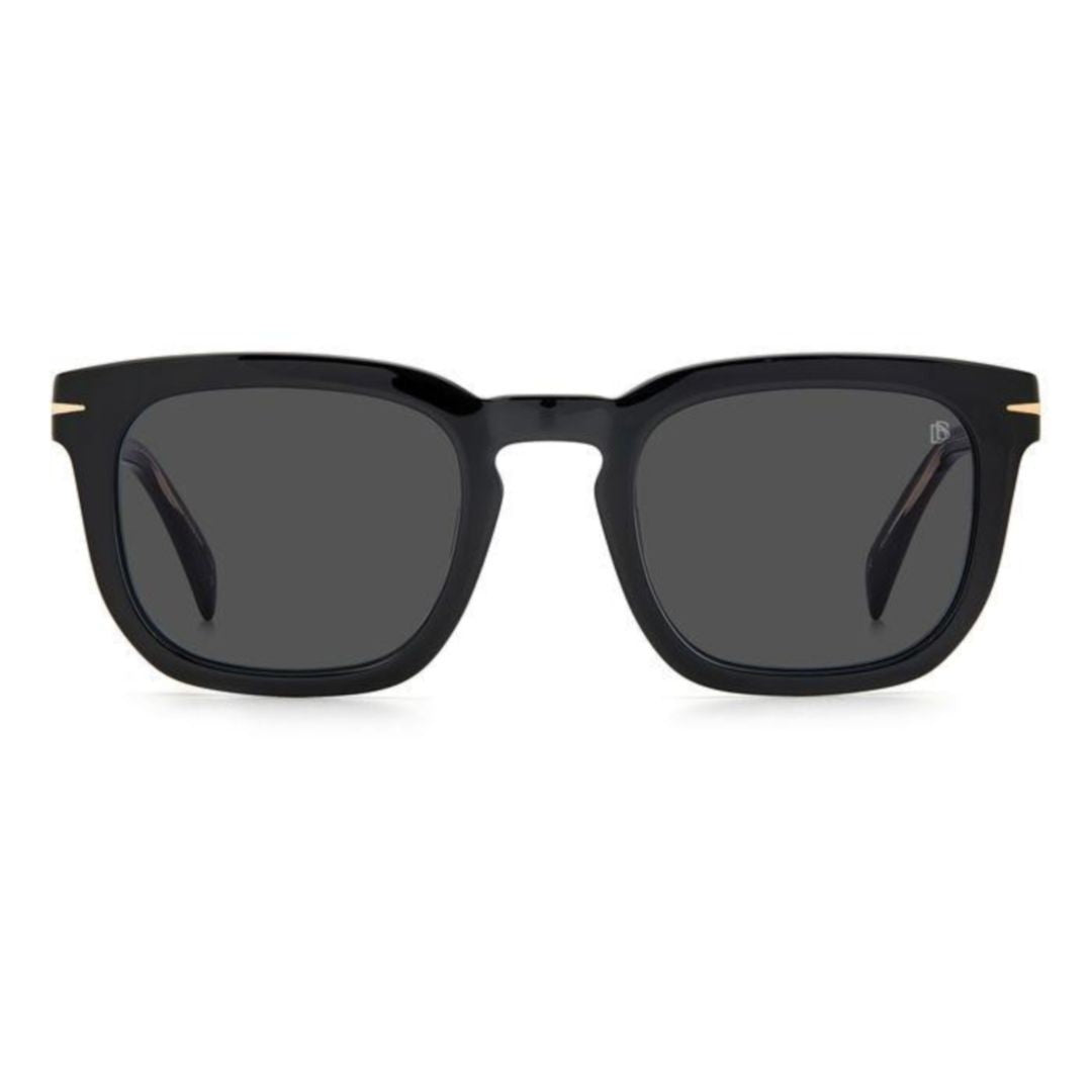 David Beckham Db 7076/S Square-Frame Black Acetate Sunglasses