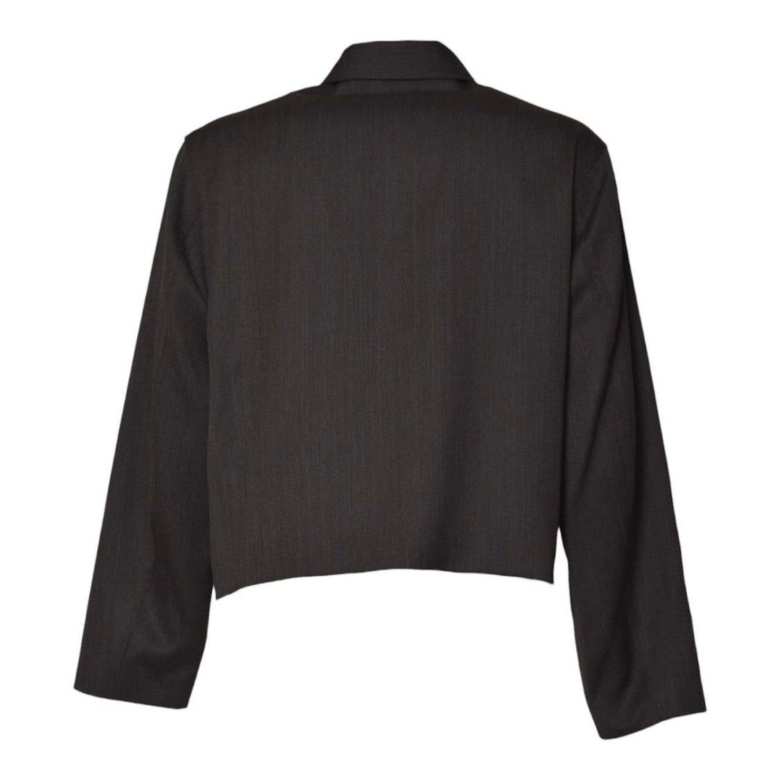 Our Legacy Cropped Minimalist Jacket With Pointed Collar And Zippered Closure