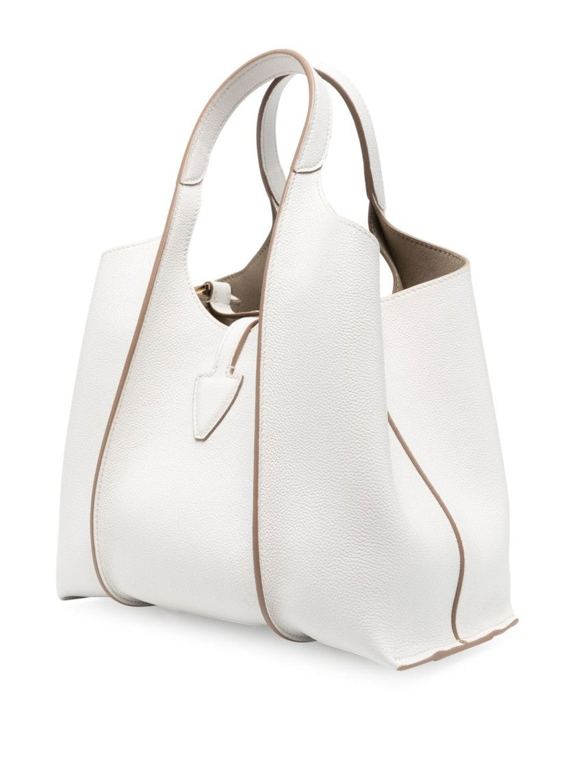 Tod's White Shopping T Timeless Leather Handbag