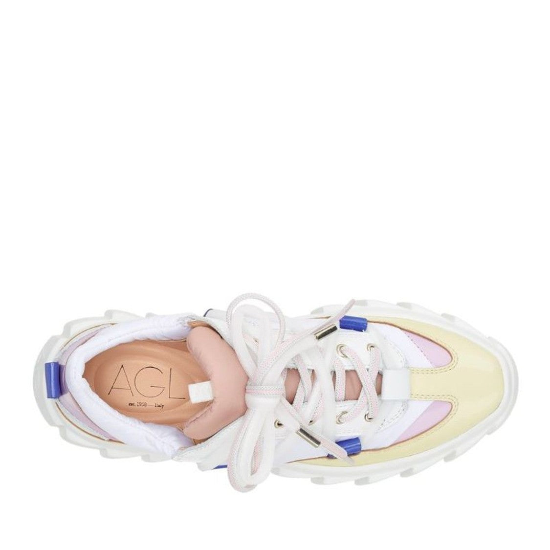 Agl Multicolor Blondie Leather Wedge Sneakers