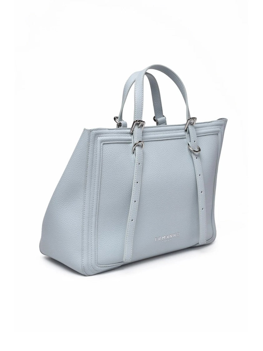 Ermanno Firenze Giovanna Tote Bag With Textured Finish And Clip Closure