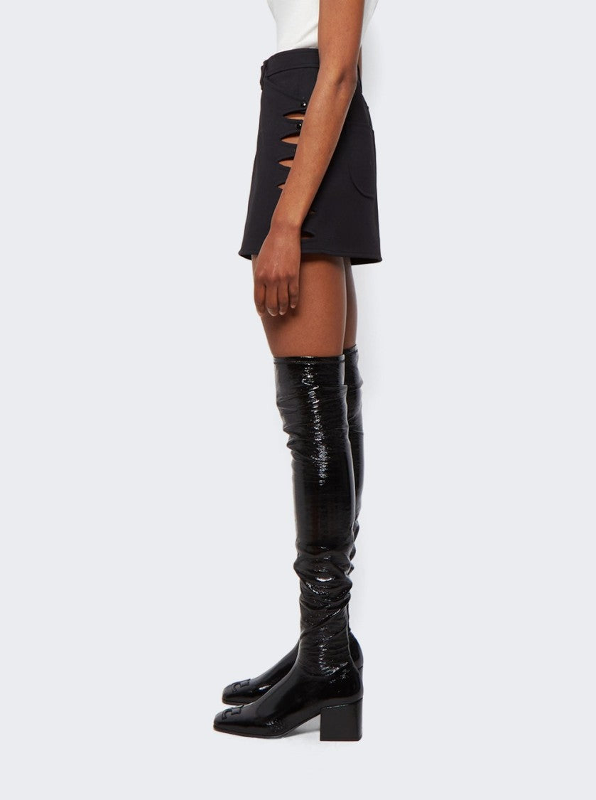 Courrèges Stretch Crepe V Cut Out Skirt