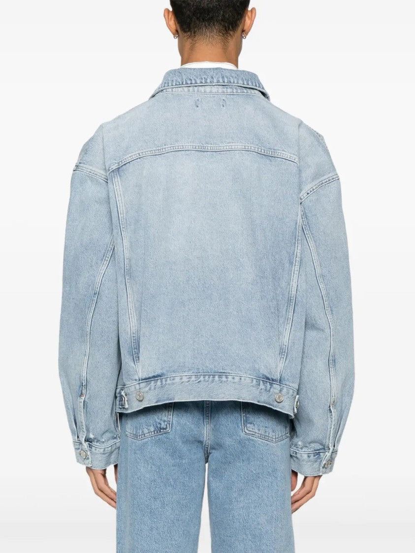 Agolde Light Blue Front Button Fastening Stefano Jacket