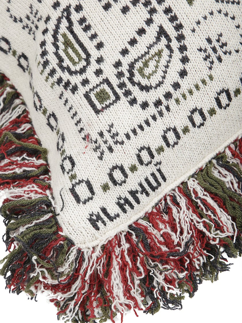 Alanui Vibrant Multicolor Virgin Wool Scarf With Geometric Patterns