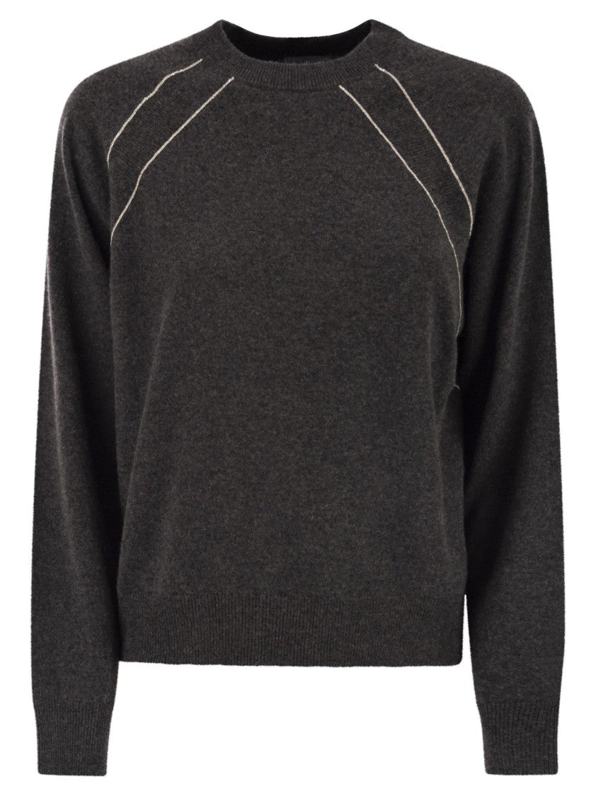 Peserico Crew Neck Jumper With Bright Details