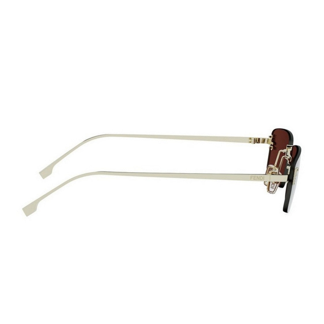 Fendi Gold Fendi First Crystal Rimless Sunglasses