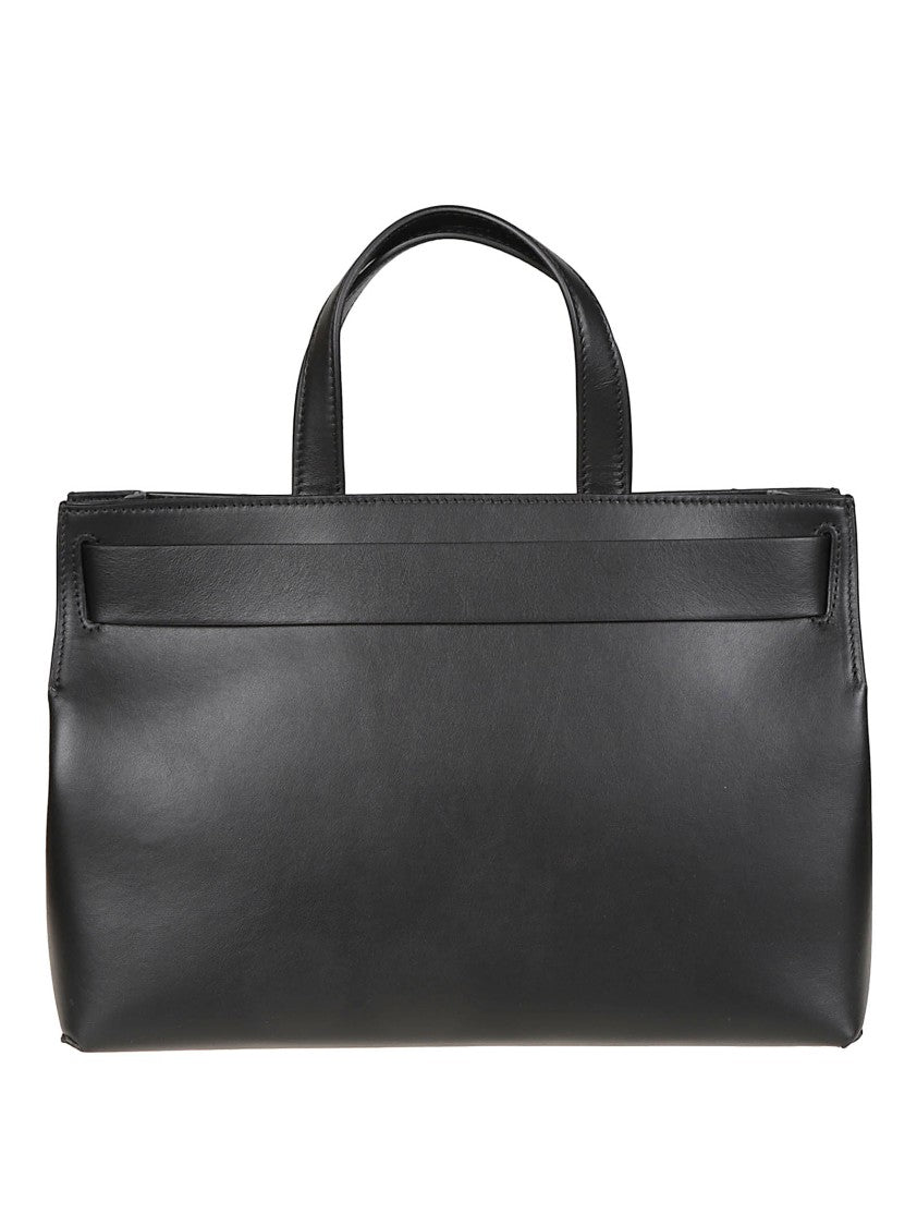 Lancel Black Angele Medium Tote Cow Leather Tote Bag