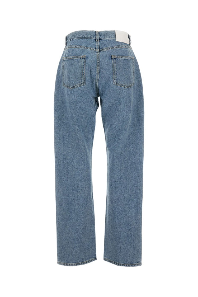 Loulou De Saison Five-Pocket Denim Jeans With Classic Straight Leg And Zip Closure