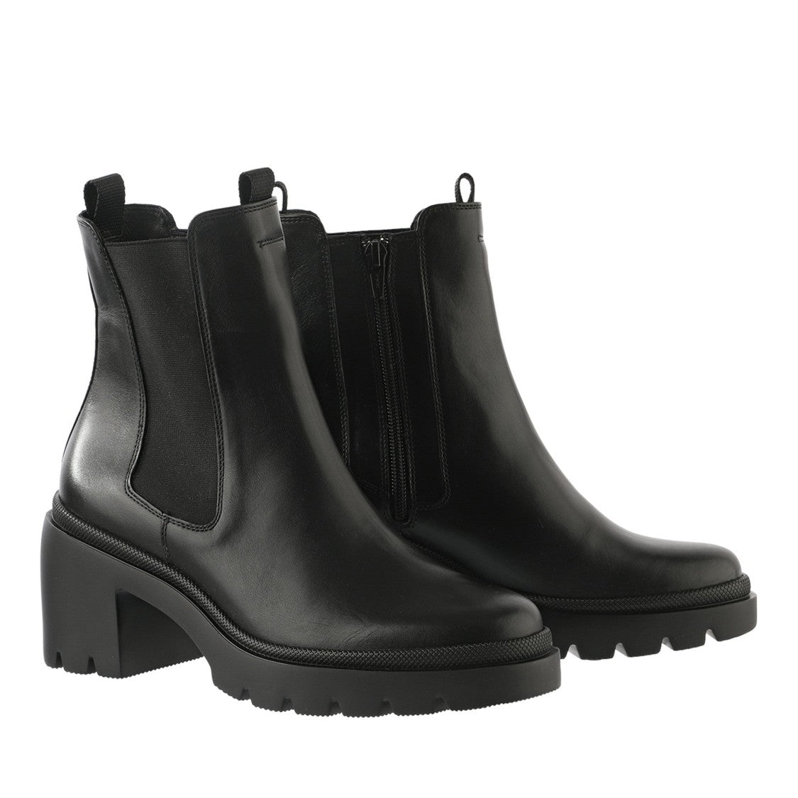 Högl Black Thea Leather Block Heel Boots