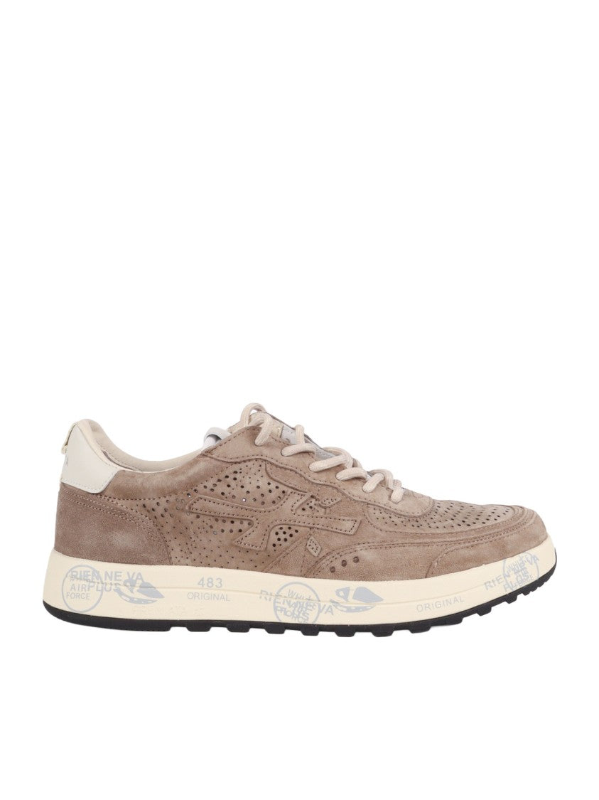 Premiata White Layered Sleek Low-Top Sneakers