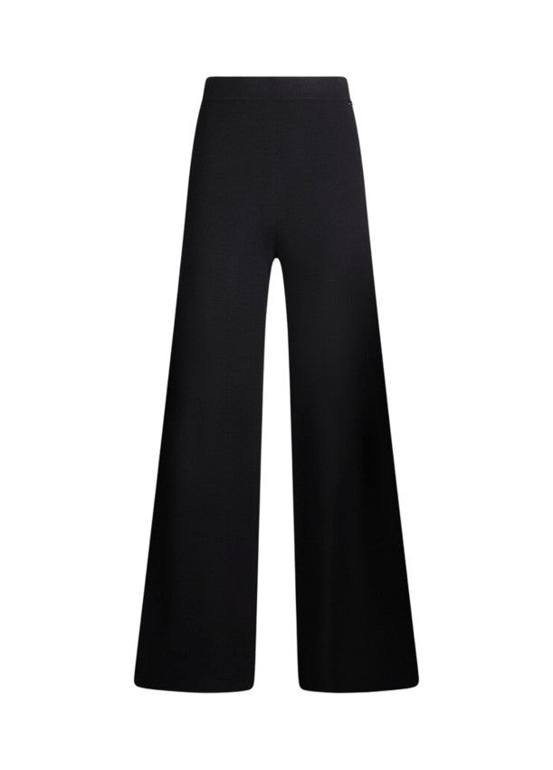 Liu Jo Wide-Leg Black Trousers With High Elastic Waistband