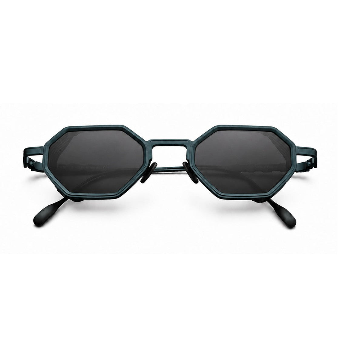 Capote Eyewear Green Cc13 Geometric Hexagonal Sunglasses