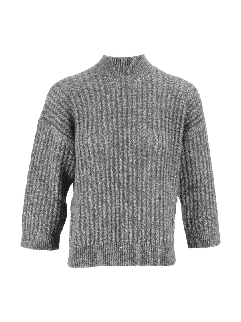 Peserico Ribbed Soft Yarn Knitted Sweater