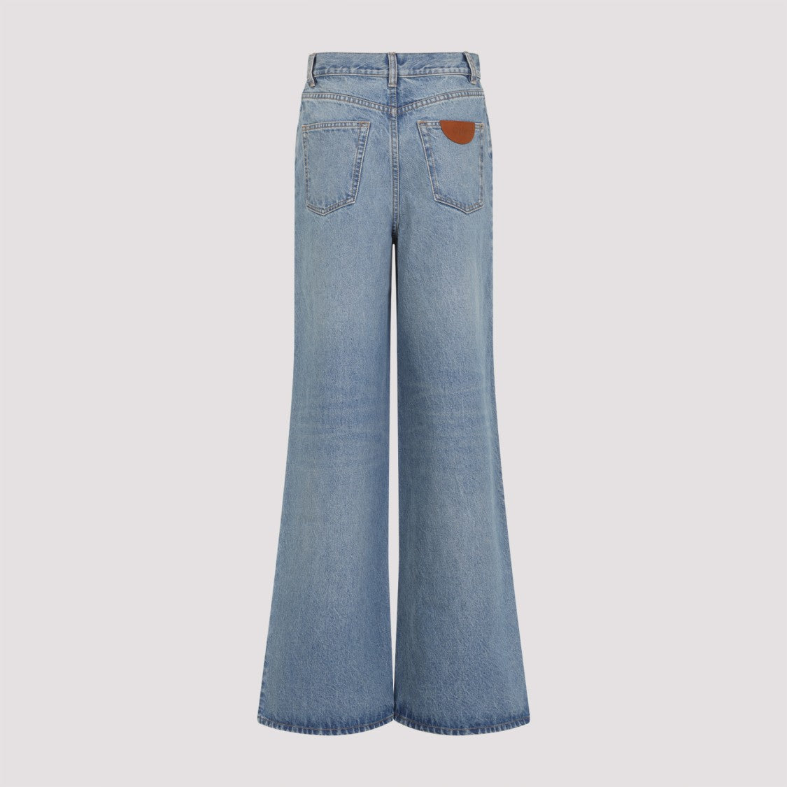 Chloé High-Waisted Wide-Leg Trousers With Five-Pocket Design