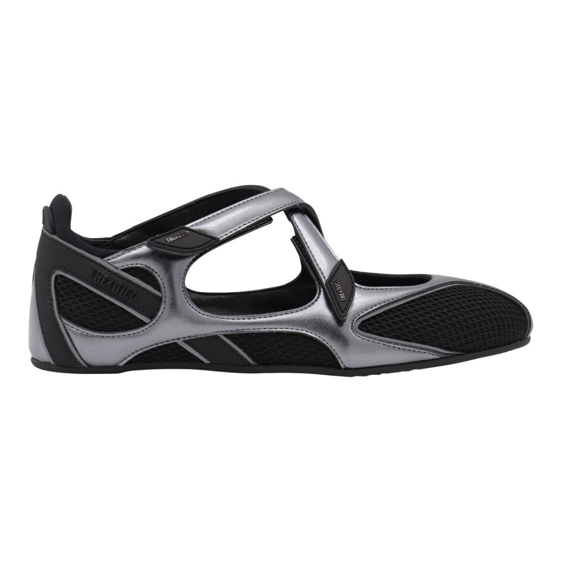 The Attico Futuristic Metallic Silver Sneakers