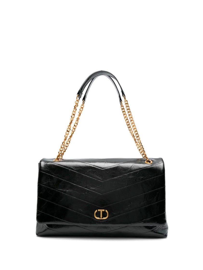 Twin-Set Quilted Leather Shoulder Bag