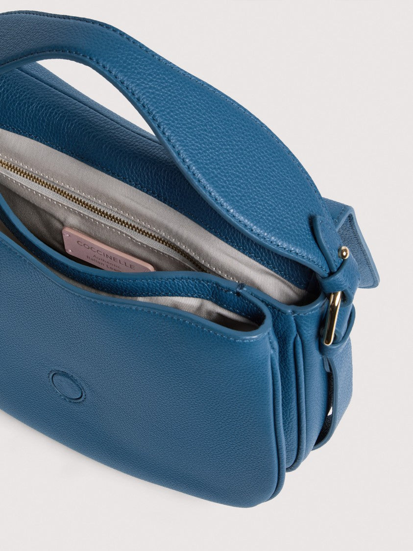 Coccinelle Mavery Structured Blue Leather Handbag