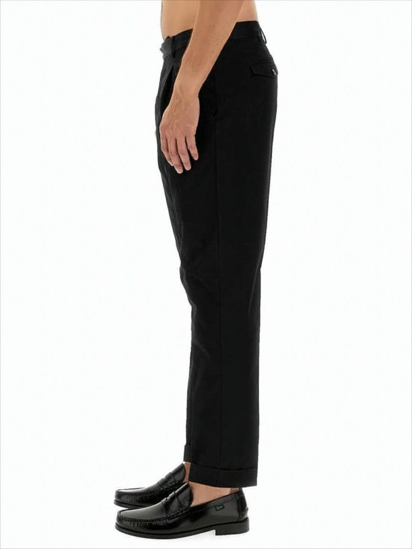 Pt Torino Tailored Black Straight Pants