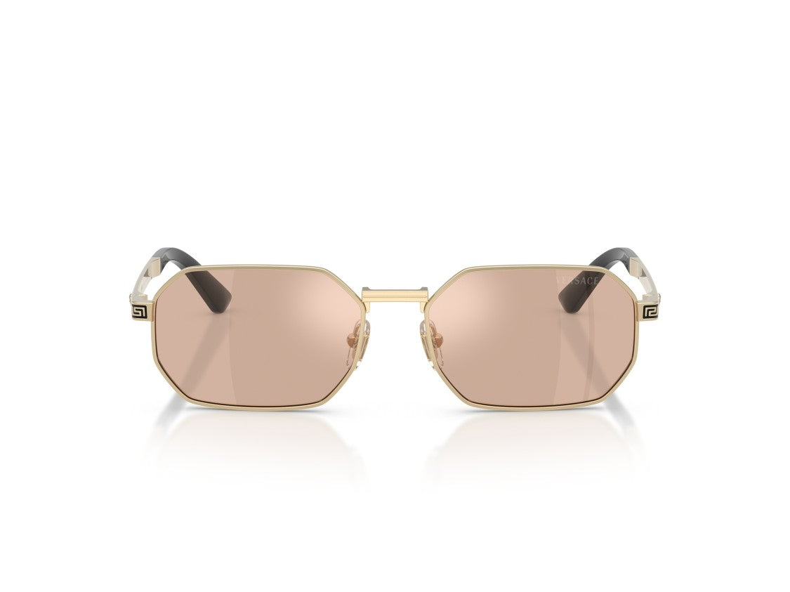 Versace Gold 0Ve2297 Octagonal Sunglasses