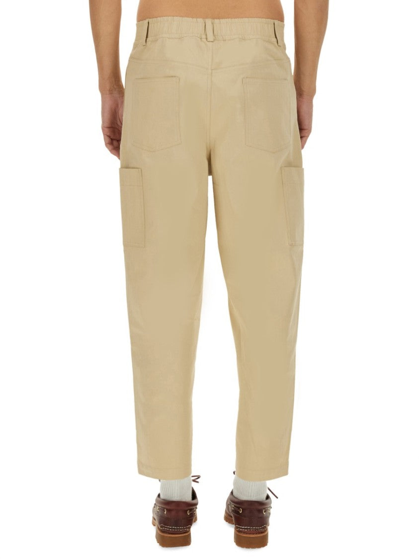 Drôle De Monsieur Relaxed Fit Cropped Pants With Tapered Leg