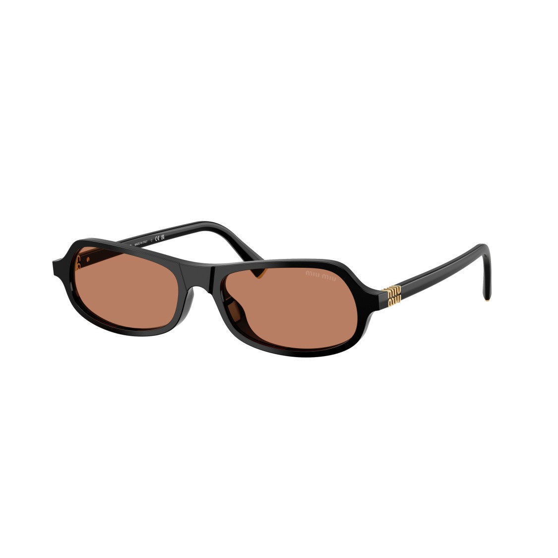Miu Miu 0Mu B10su Glossy Black Acetate Sunglasses
