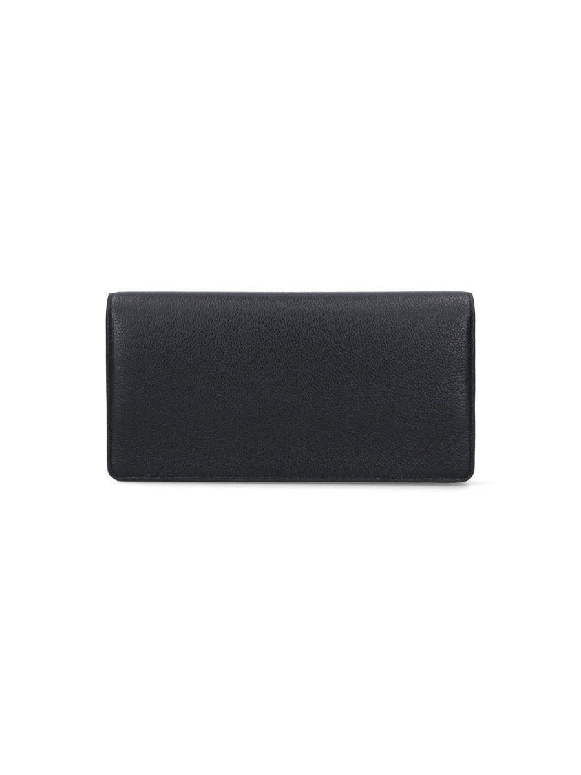 Mulberry "Darley" Chain Clutch In Black Calfskin