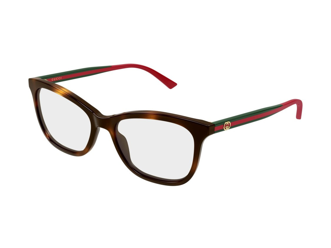 Gucci Gg2117o Striped Tortoiseshell Acetate Oversized Eyeglasses