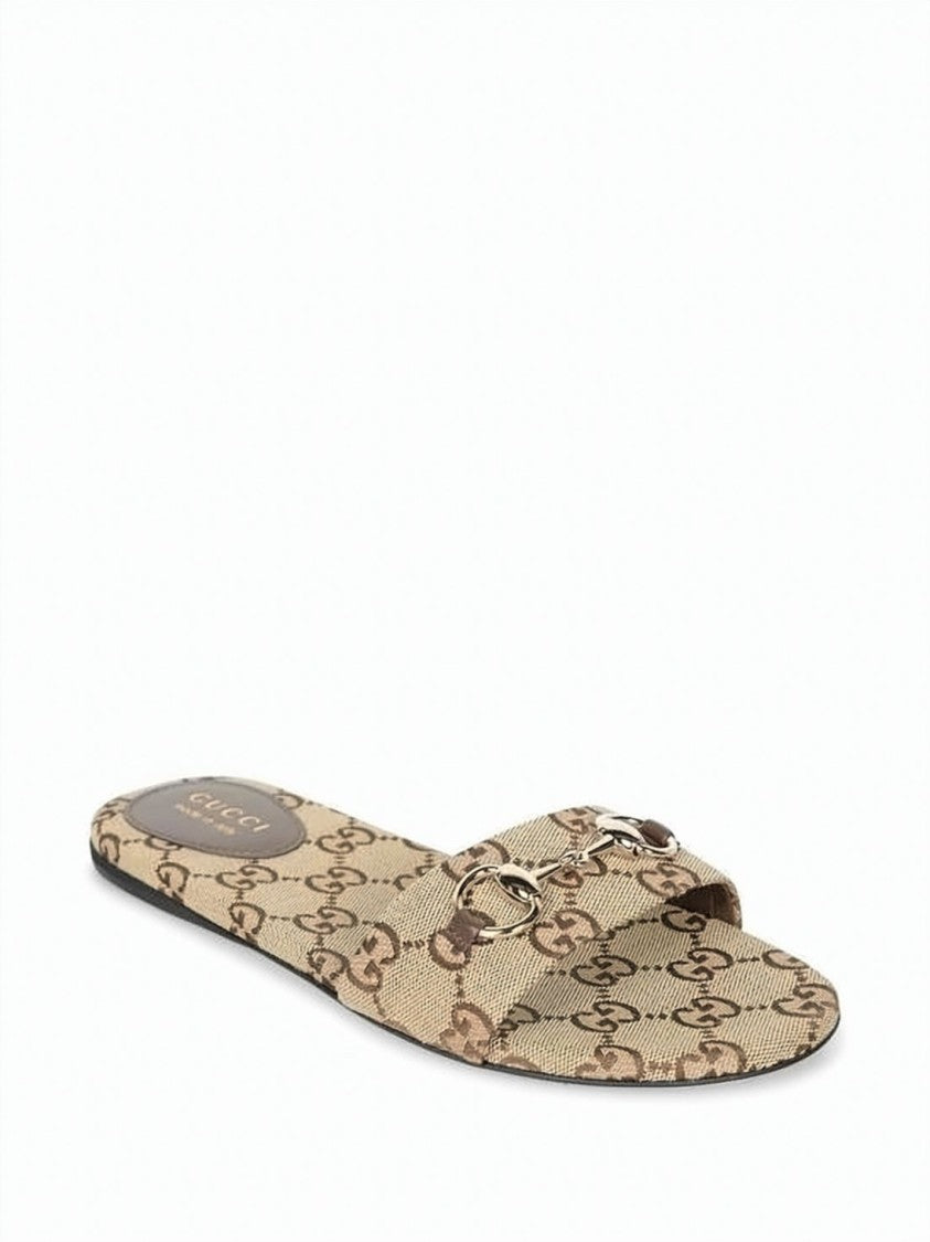 Gucci Canvas Upper Slide Sandal