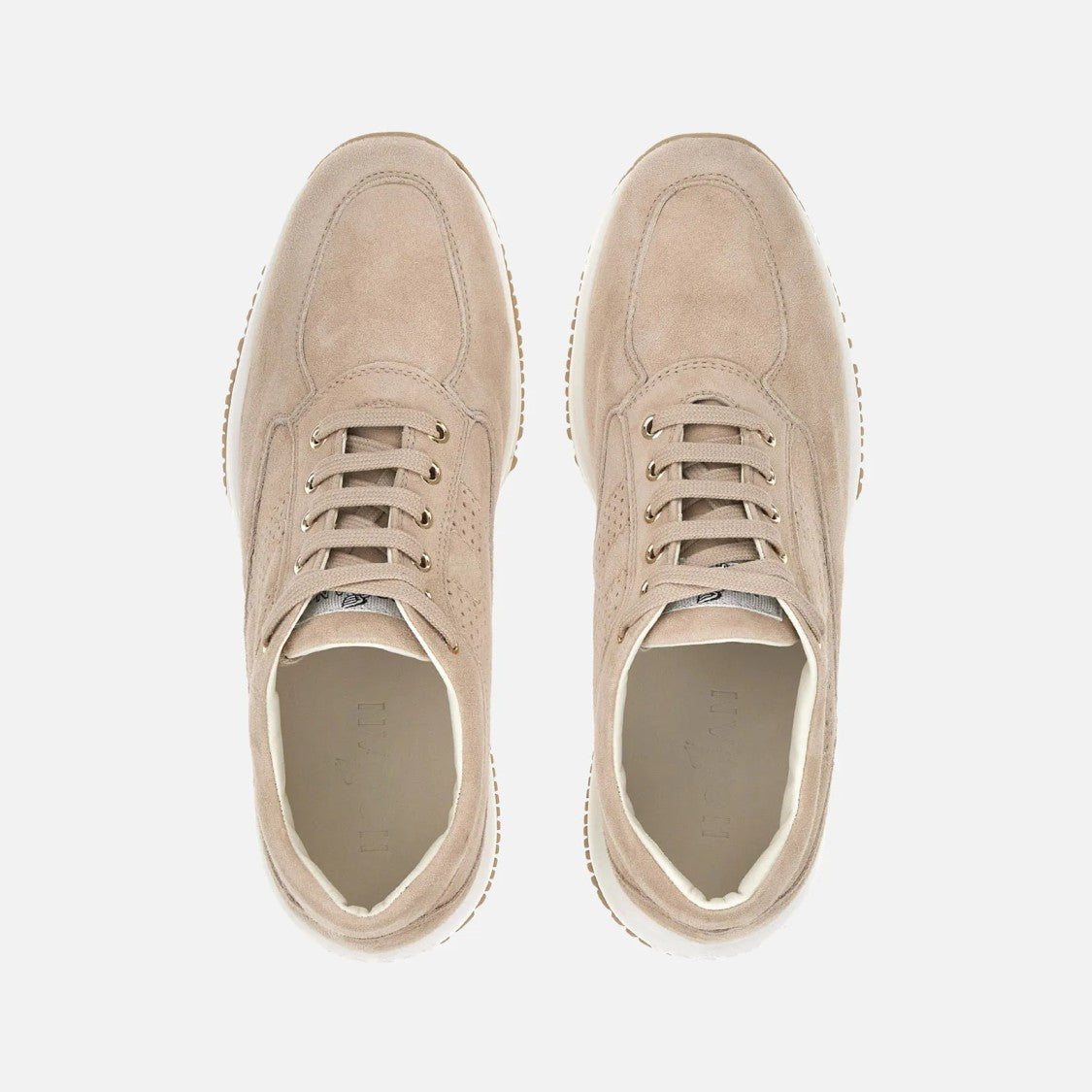 Hogan Interactive Perforated Lace-Up Sneakers In Goatskin