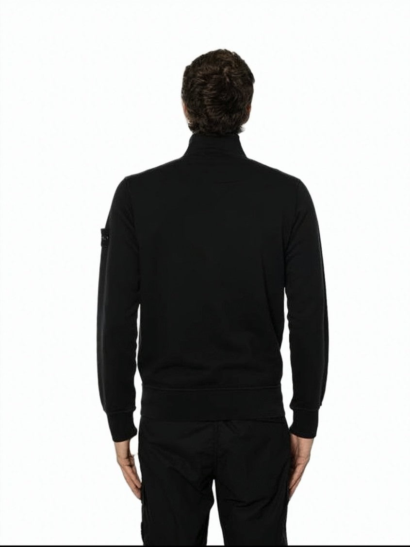 Stone Island Zip-Up Sweatshirt With High Collar