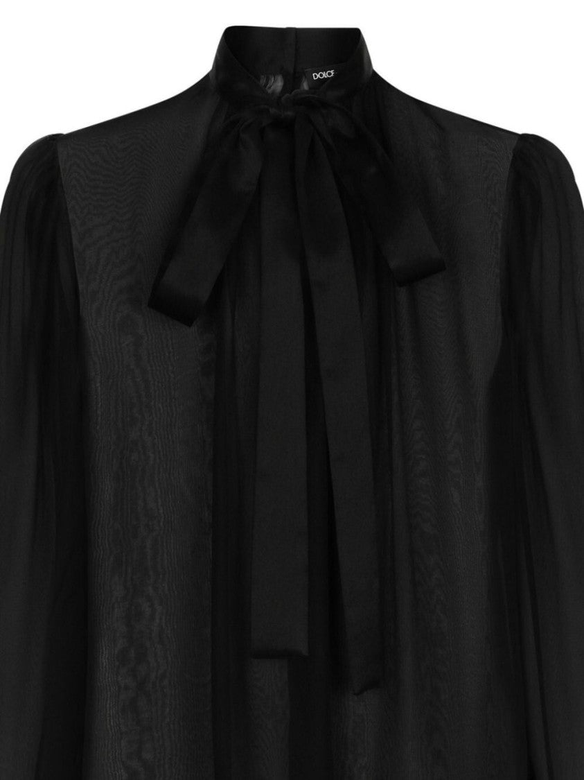 Dolce & Gabbana Silk Blouse With High Neck