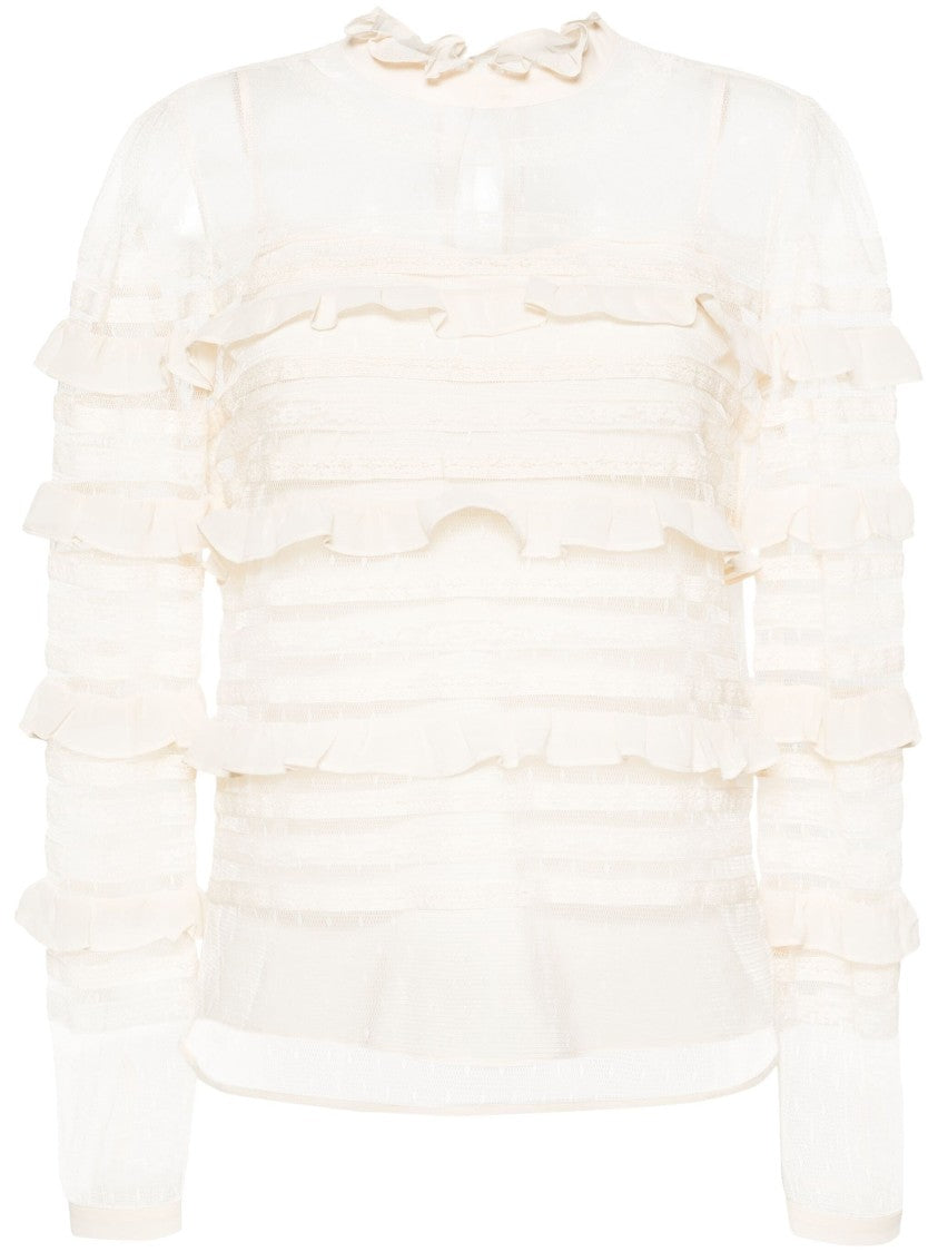 Twin-Set Ruffle-Detail Blouse