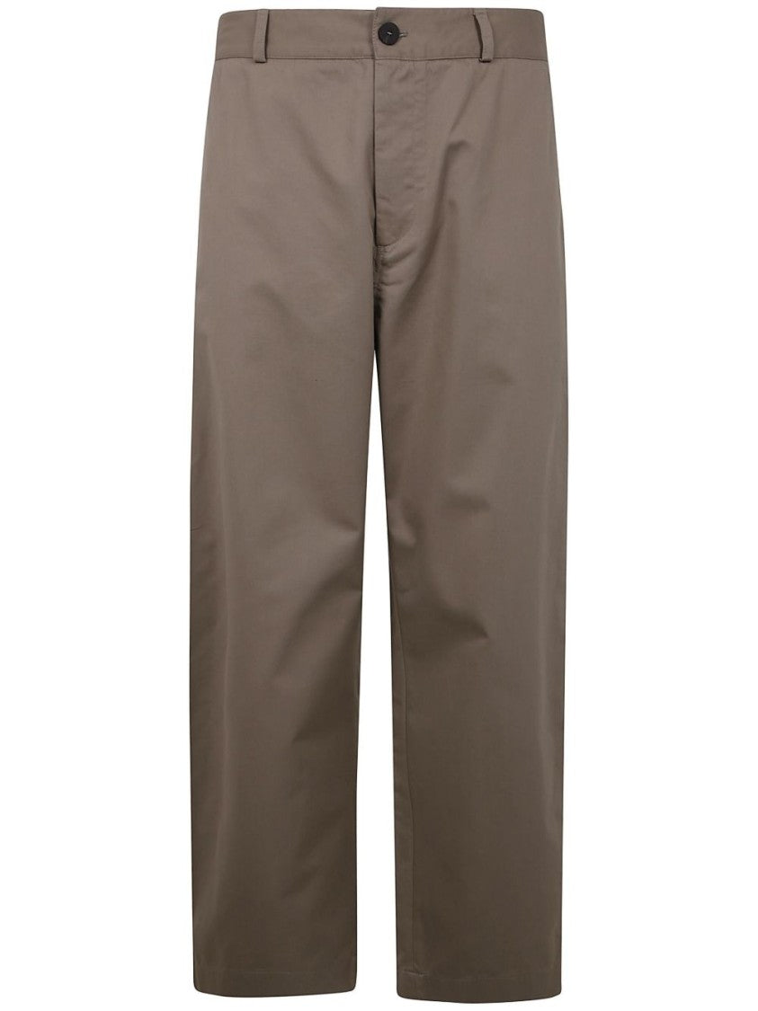 Studio Nicholson Taupe Brown Side Slit Pocket Trousers