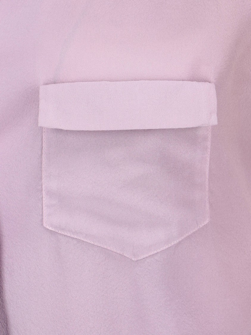 Maison Margiela Tailored Pink Shirt With Classic Collar And Button-Down Front