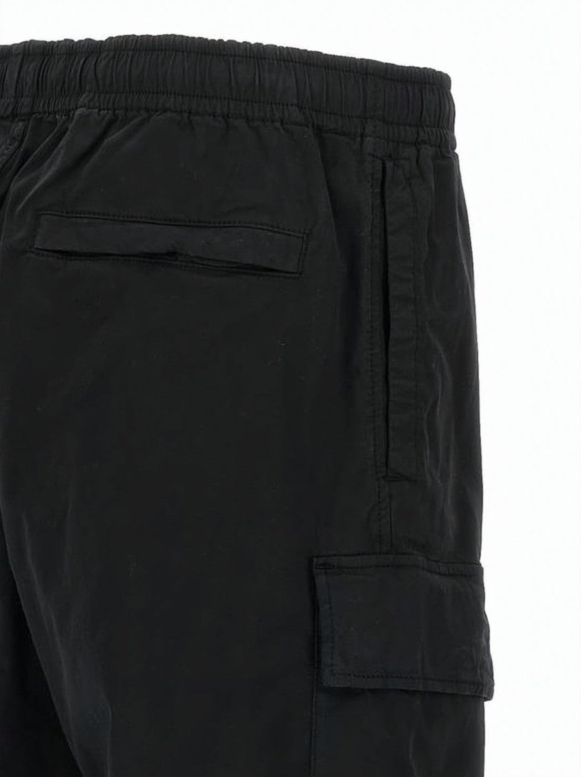 Stone Island Straight Fit Utility Pants With Elastic Waistband