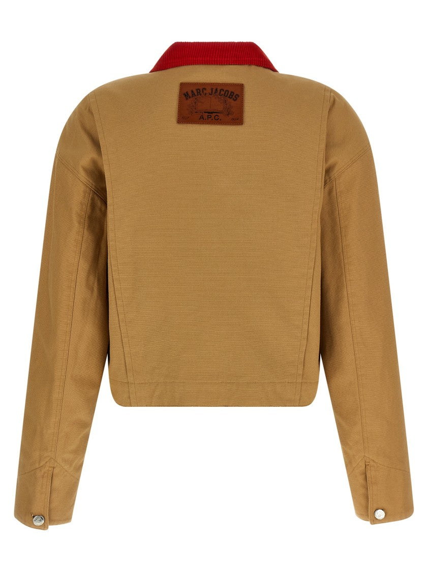 A.P.C. Used-Effect Cotton Canvas Cropped Jacket