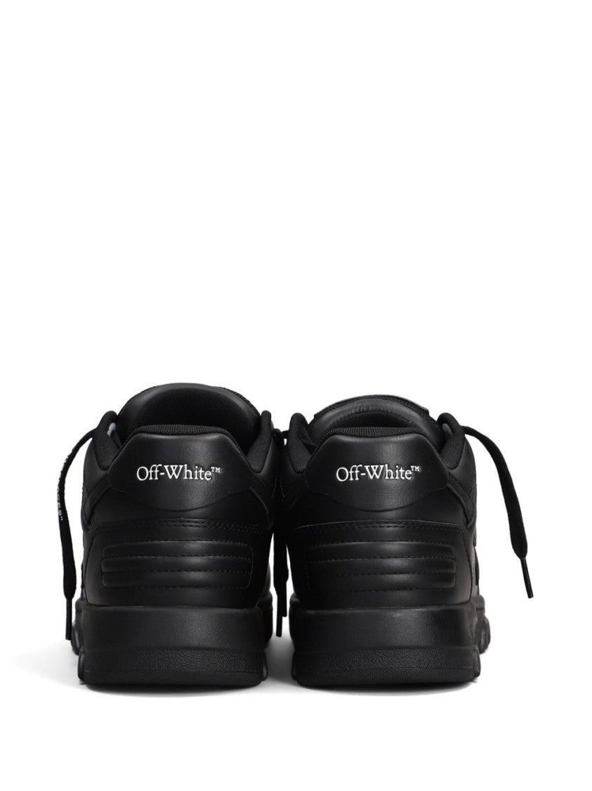 Off-White Minimalist Black Sneakers With Unique Detailing