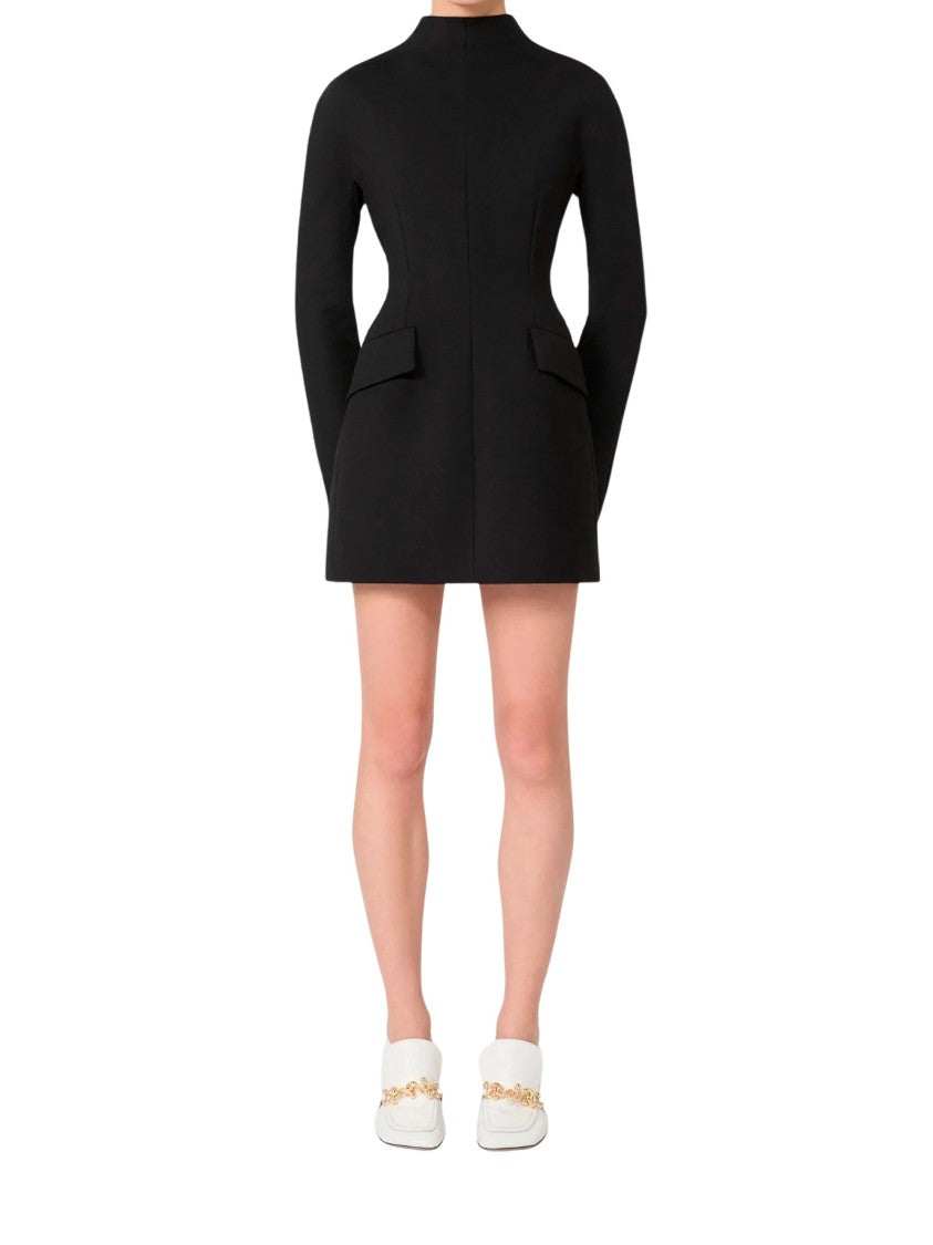 Sportmax Fitted Flap Pocket Long-Sleeve Mini Dress