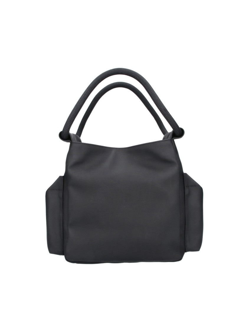 Vivienne Westwood Black Alton Structured Fabric Orb Logo Tote Bag