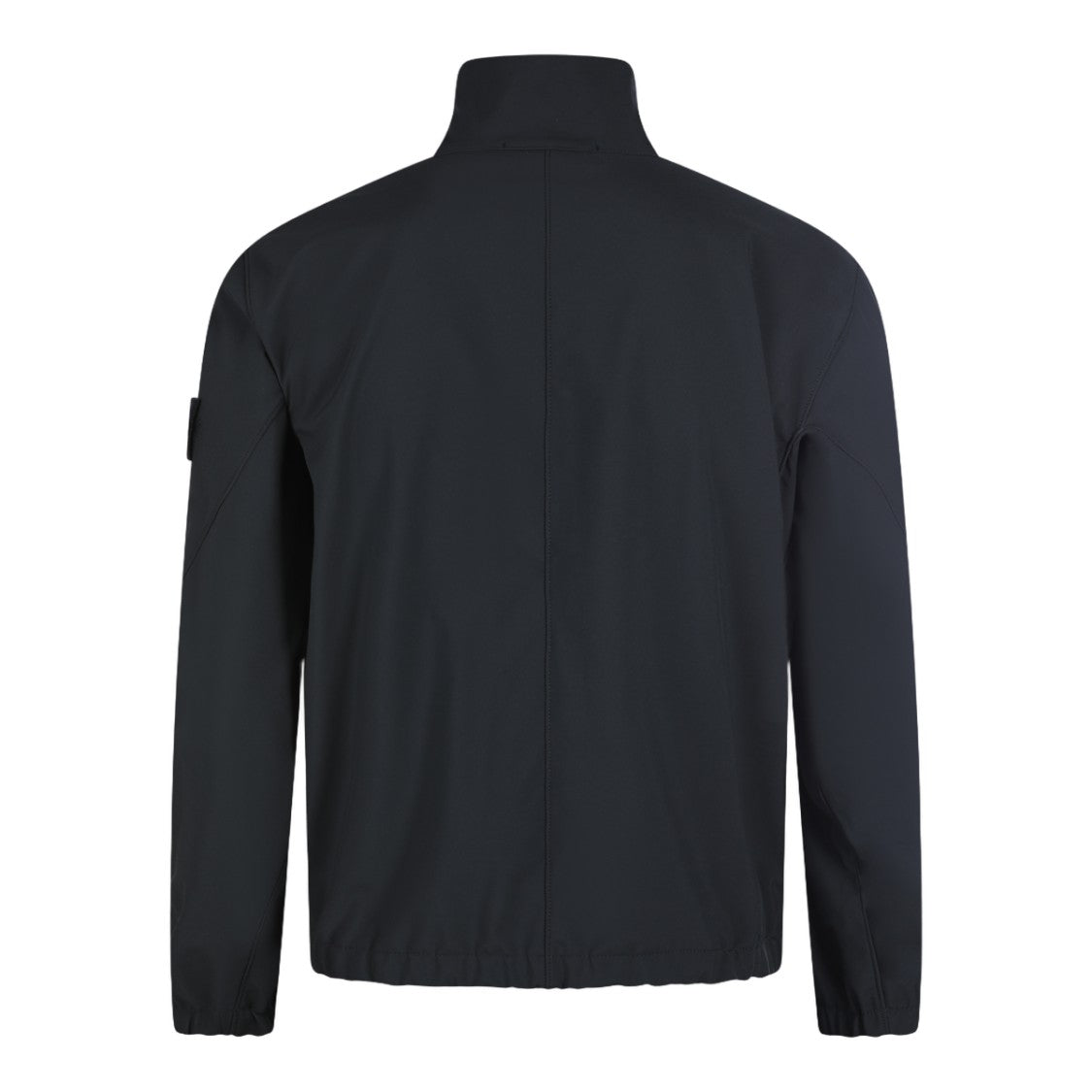 Stone Island Black Jacket With High Collar