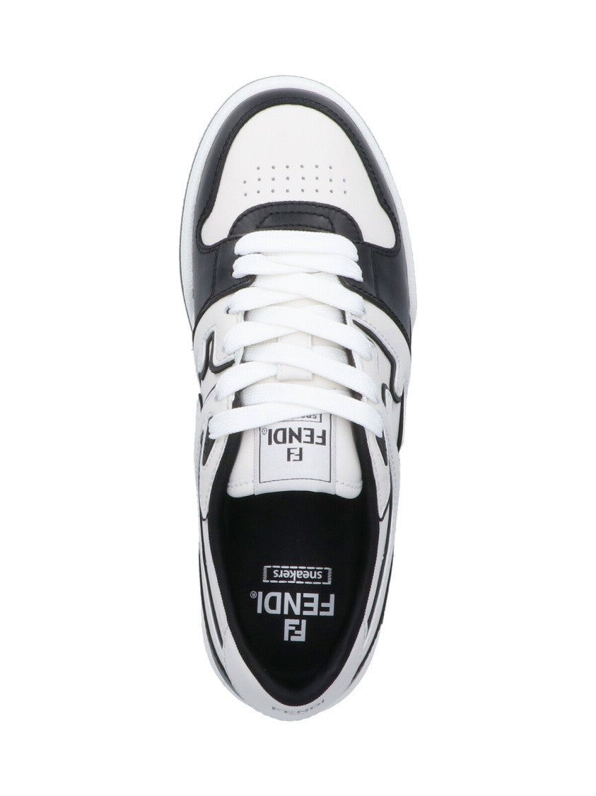 Fendi "Match" Low-Top Sneakers – White