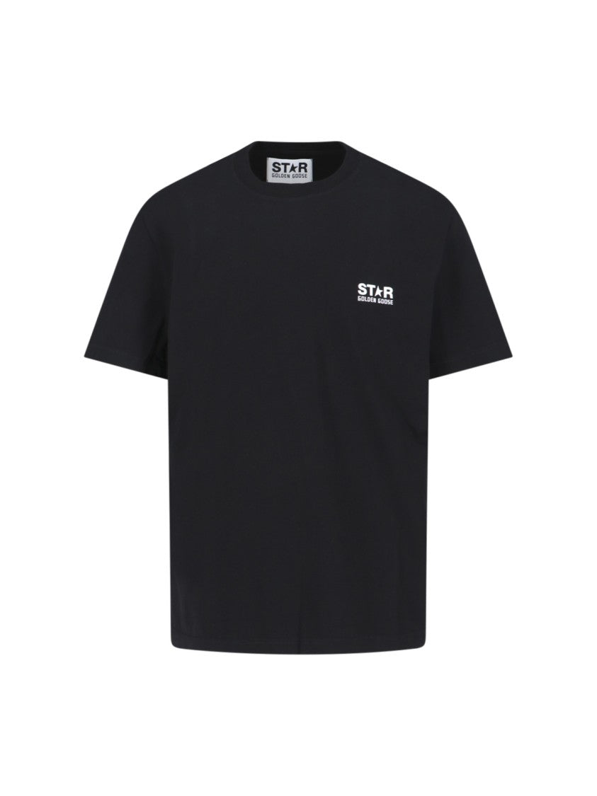 Golden Goose T-Shirt, In Black Cotton, Crew Neck, Short Sleeves