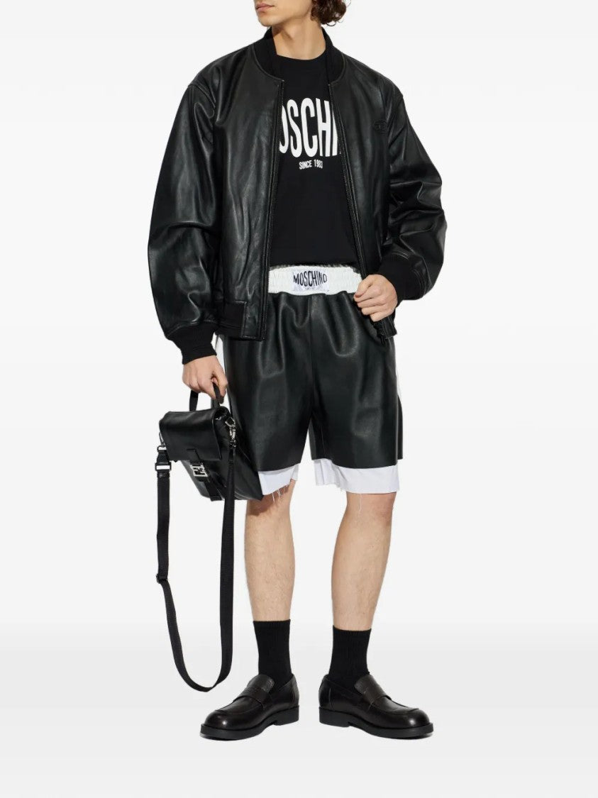 Moschino Short-Sleeve T-Shirt With Bold Logo And Classic Fit