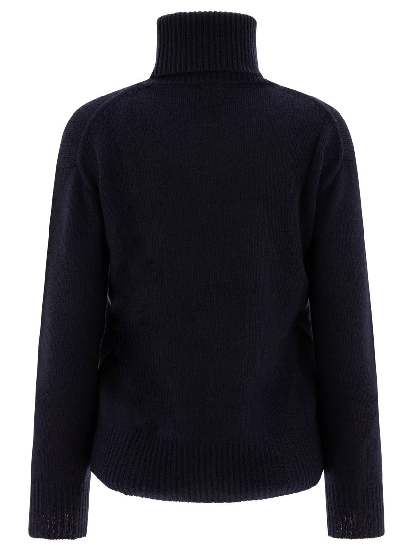 Ines De La Fressange High Ribbed Turtleneck Sweater In Luxurious Wool-Cashmere Blend