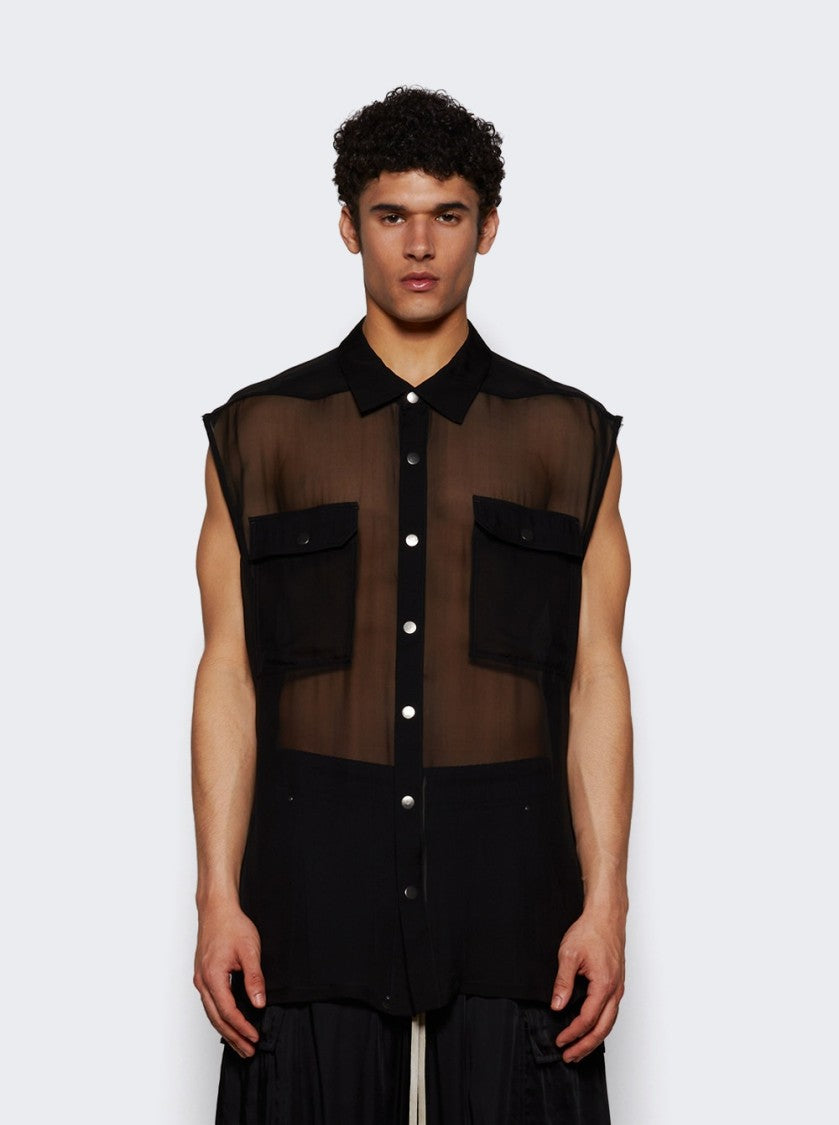 Rick Owens Jumbo Sleeveless Shirt Black