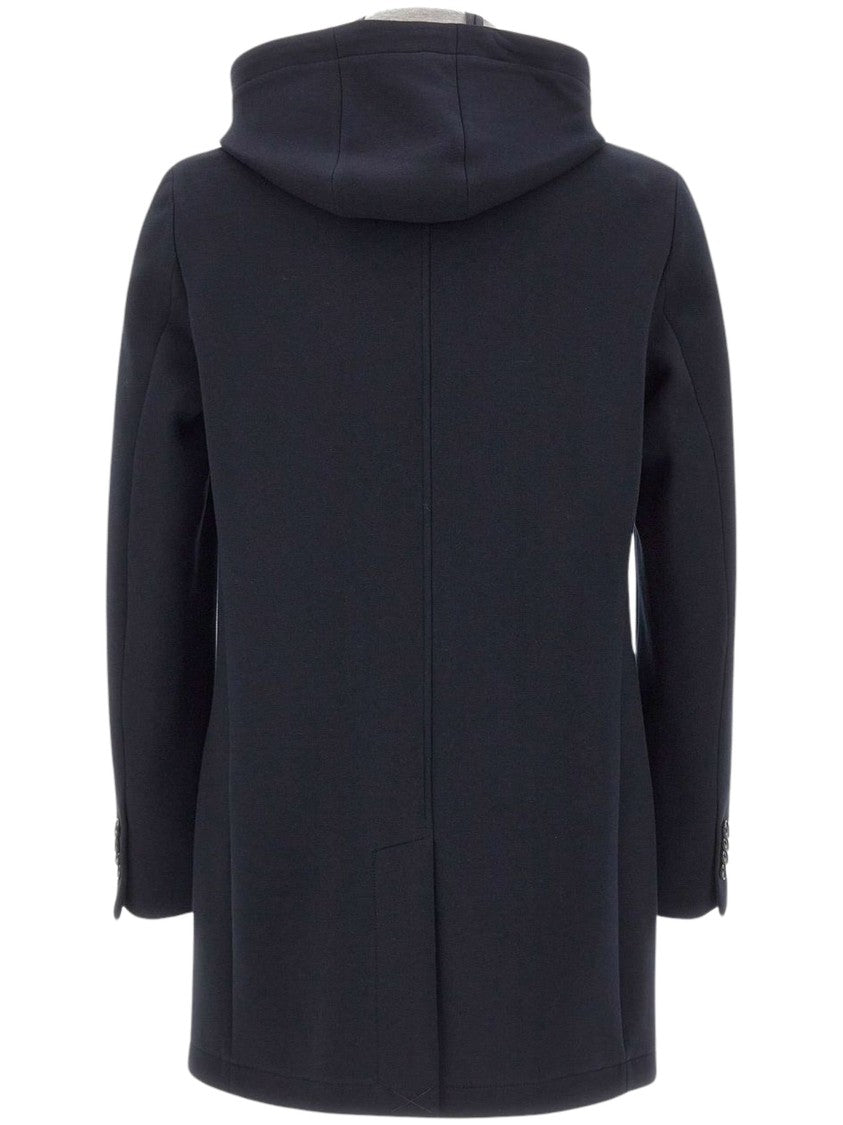 Manuel Ritz Hooded Bib Insert Layered Coat