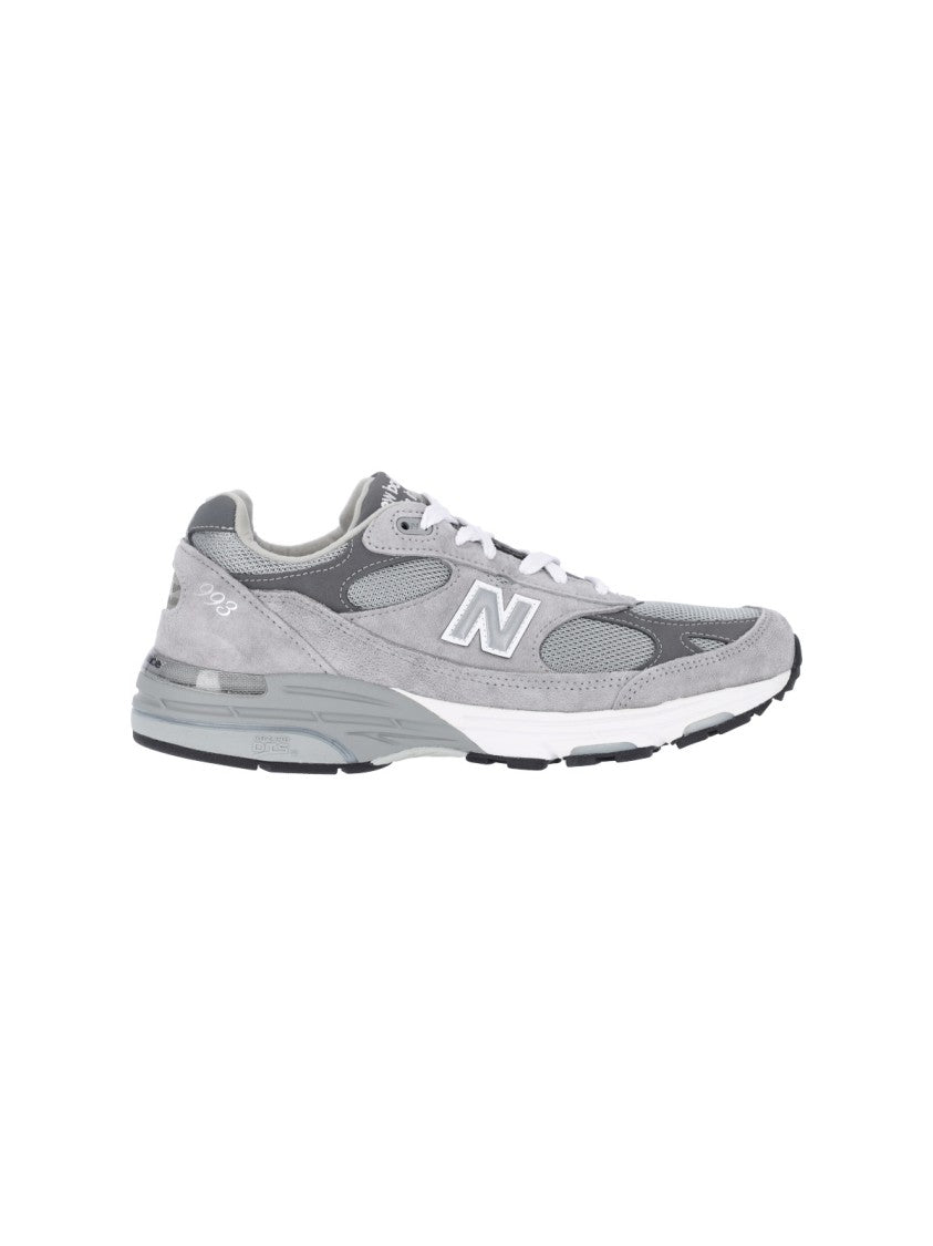 New Balance Grey 993 Suede Mesh Sneakers